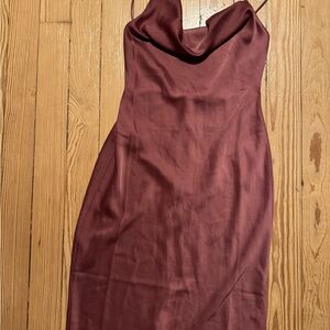 Elegant Burgundy Slip Dress